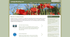 Desktop Screenshot of ecologicalhosting.com